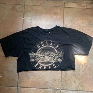 Guns n roses cropped t shirt